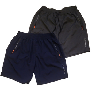 Fashion Two Pair Athletic Men's Shorts Gray & Navy